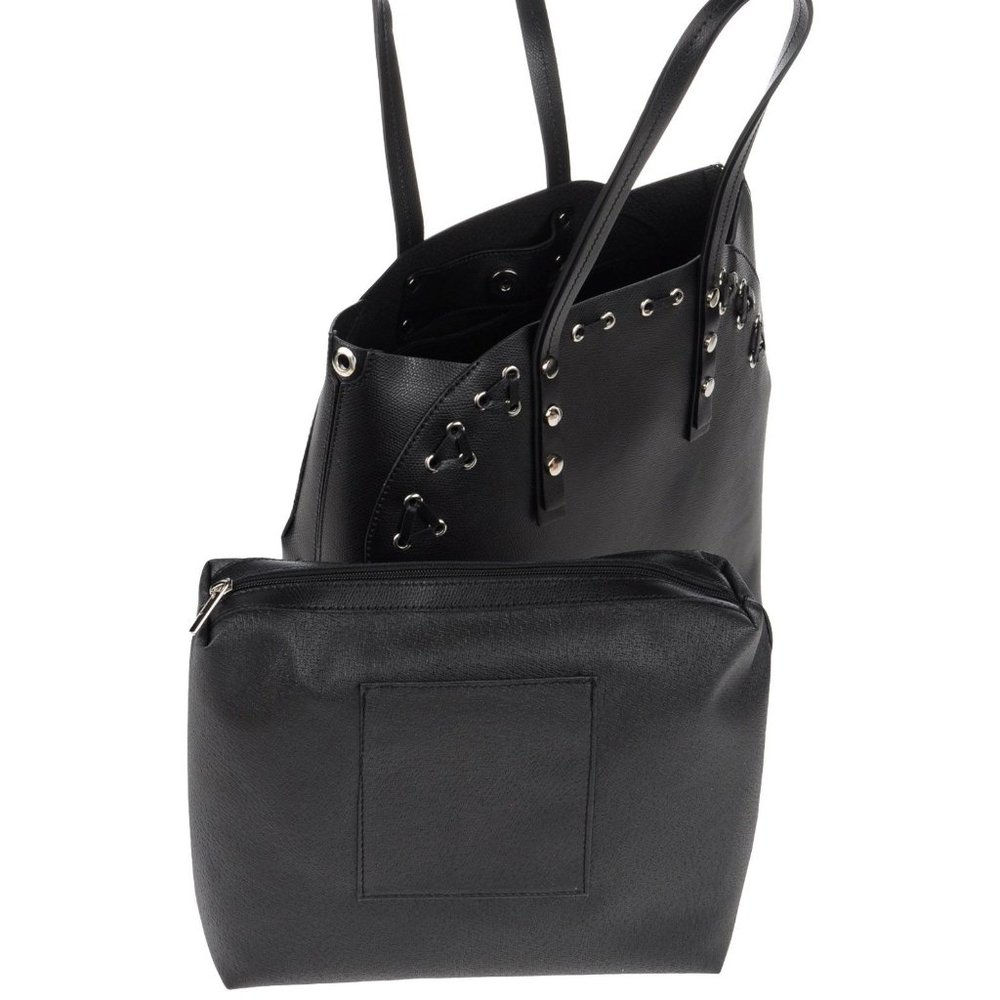 NEW Borse in Pelle Italy black leather‎ bag - Picture 3 of 4
